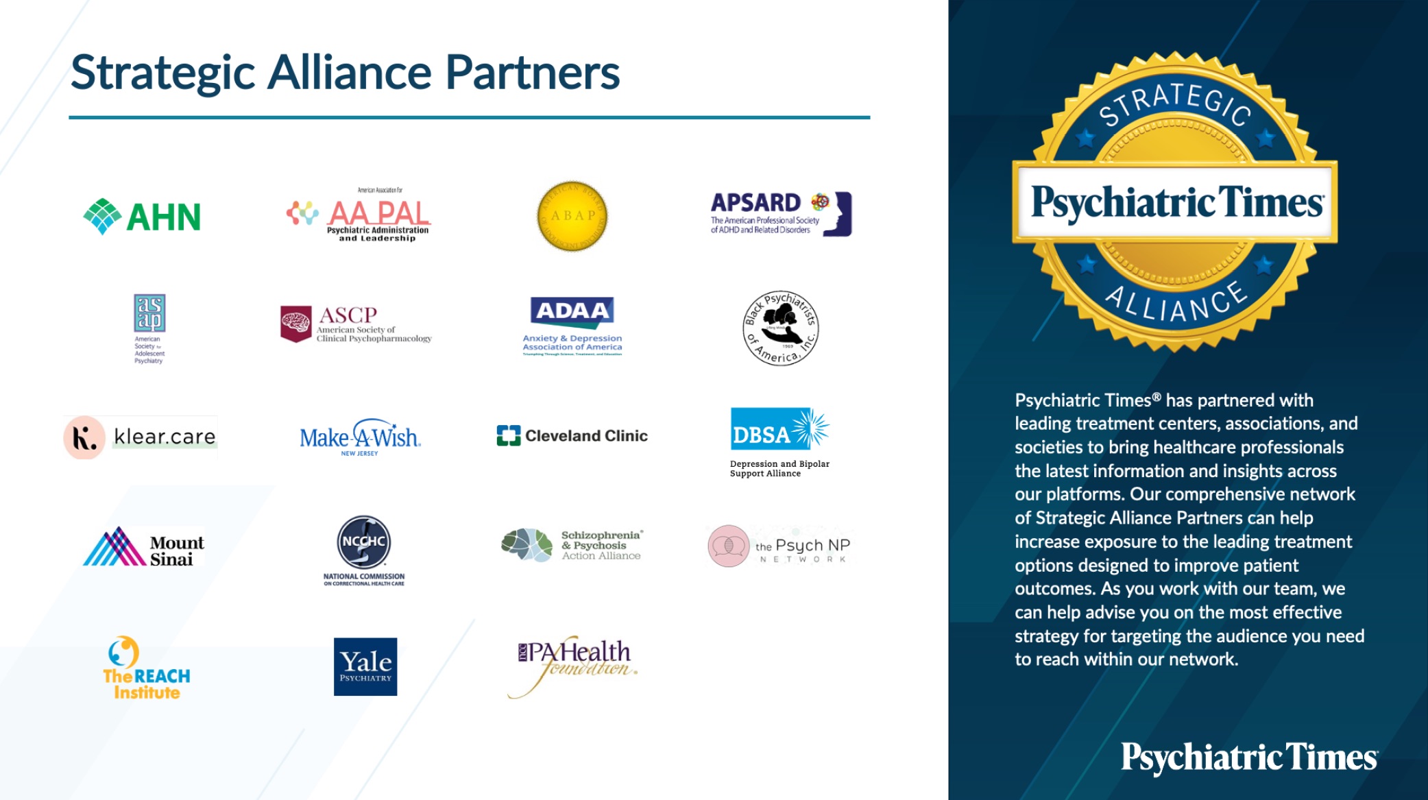 Psychiatric Times Strategic Alliance Partners